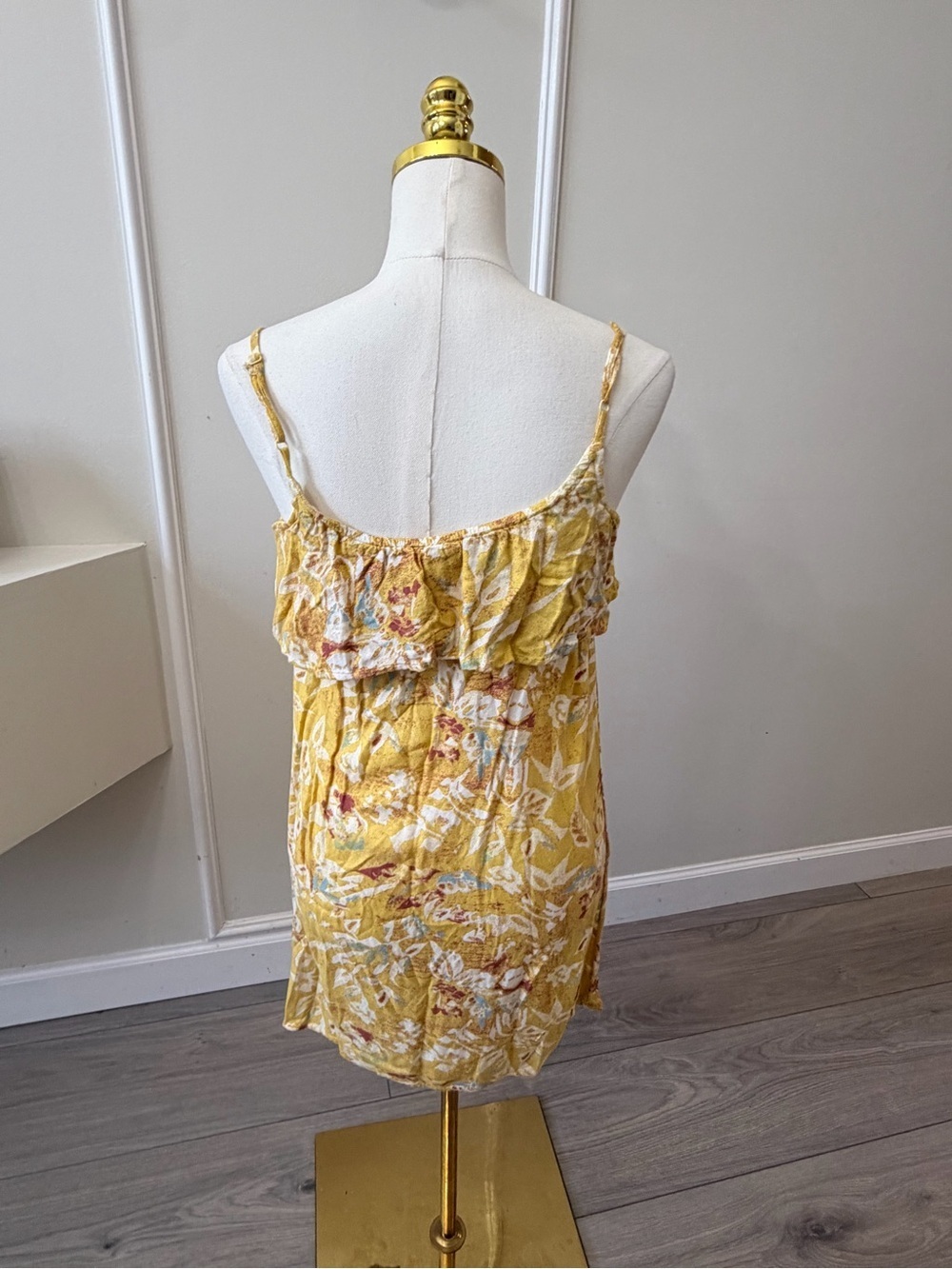 Roxy Yellow Floral Off-Shoulder Midi Dress - Picture 5 of 7